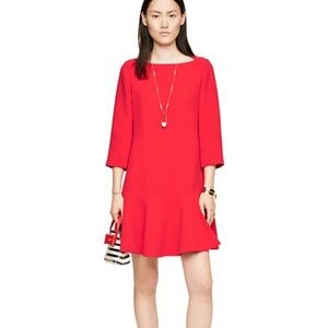 Kate spade red flare dress
